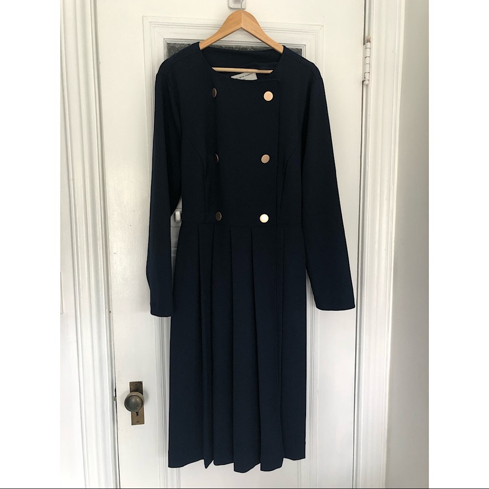 Girl with Curves Navy Trench Dress